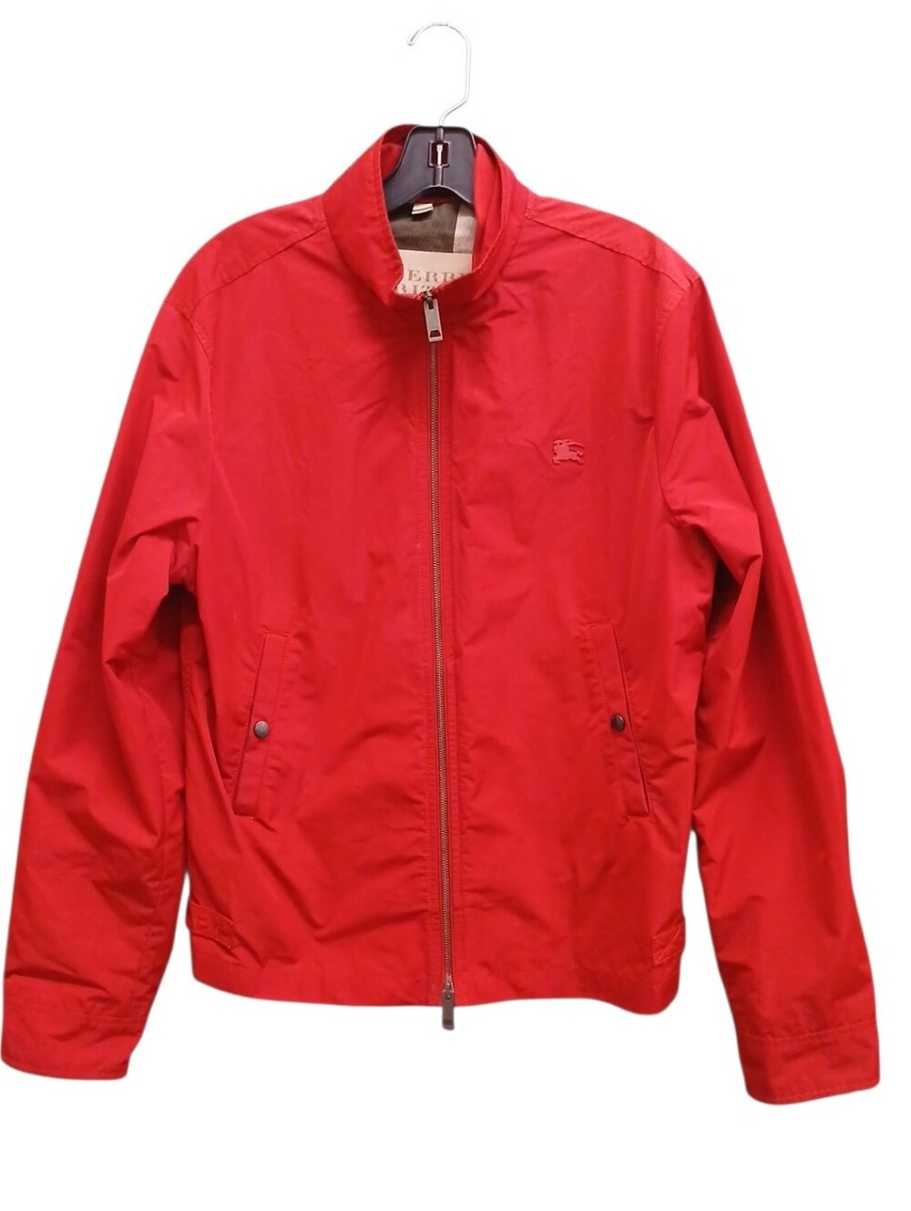 Burberry Brit Bradford Red Lightweight Zip-Front Jacket Size Medium